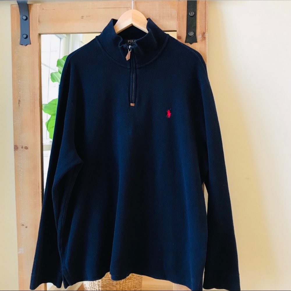 Polo by Ralph Lauren Navy Blue 1/4 Zip Pullover